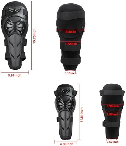 GES 4PCS ADJUSTABLE KNEE ELBOW PADS PROTECTIVE ARMOR FOR MOTORCYCLE CYCLING RACING ADULTS