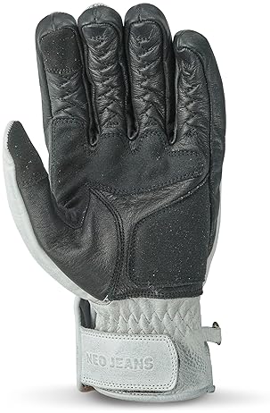 NEO JEANS PREMIUM LEATHER MOTORCYCLE GLOVES WITH ADJUSTABLE FIT DURABLE BIKE RIDING GLOVES FOR RIDERS