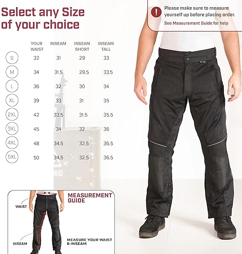 WICKED STOCK MEN S MOTORCYCLE MESH RIDING PANTS FULL LEG CE ARMORED PROTECTIVE MOTOCROSS POWERSPORTS