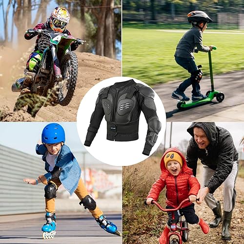 REOMOTO KIDS MOTORCYCLE JACKET FULL BODY ARMOR FOR DIRT BIKE MTB ATV CYCLING SKI SKATE