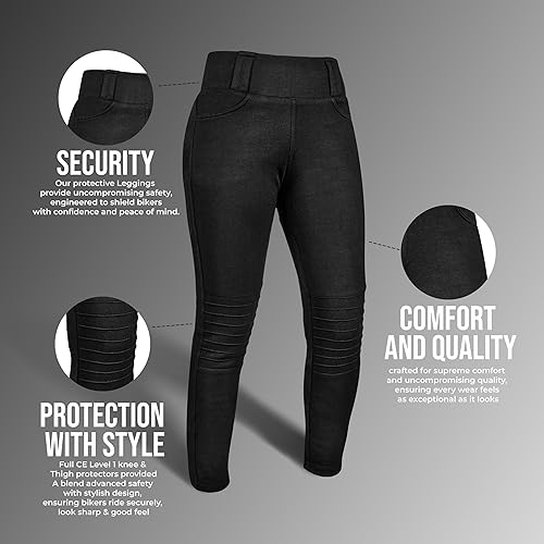 GREAT BIKERS GEAR WOMEN S MOTORCYCLE RIDING LEGGINGS WITH PROTECTIVE CE ARMOR CARGO MOTORBIKE PANTS