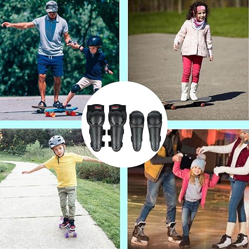 BOSHIJIE REOMOTO KIDS DIRT BIKE ELBOW KNEE PADS - ADJUSTABLE MOTOCROSS PROTECTION FOR MTB ATV SKATE