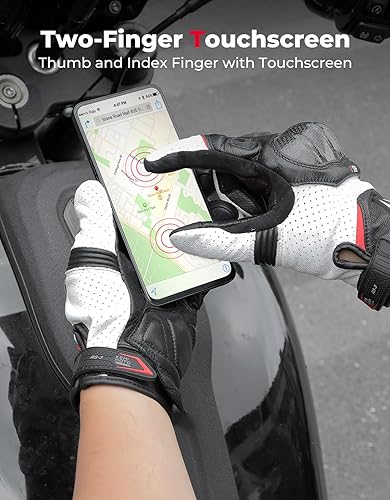 KEMIMOTO SHEEPSKIN LEATHER MOTORCYCLE GLOVES FOR MEN PROTECTIVE GLOVES FOR MOTOCROSS ATV UTV