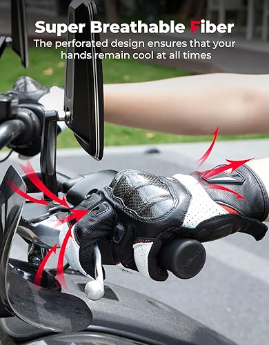 KEMIMOTO SHEEPSKIN LEATHER MOTORCYCLE GLOVES FOR MEN PROTECTIVE GLOVES FOR MOTOCROSS ATV UTV