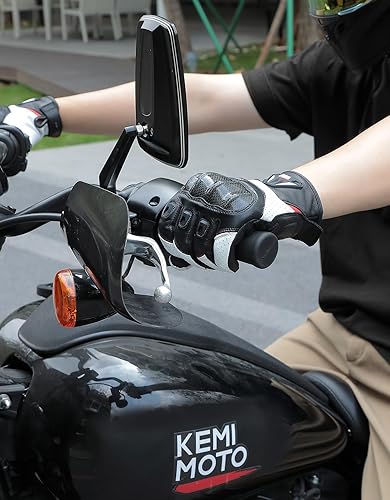 KEMIMOTO SHEEPSKIN LEATHER MOTORCYCLE GLOVES FOR MEN PROTECTIVE GLOVES FOR MOTOCROSS ATV UTV