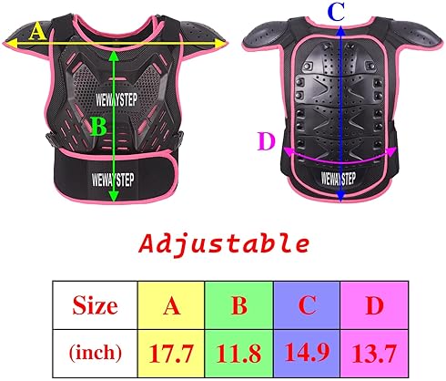 WEWAYSTEP KIDS DIRT BIKE ARMOR SET WITH CHEST PROTECTOR, KNEE ELBOW PADS FOR MOTOCROSS OFF-ROAD