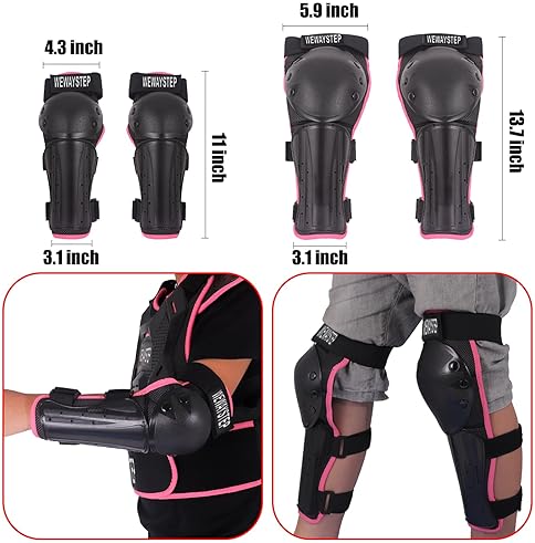 WEWAYSTEP KIDS DIRT BIKE ARMOR SET WITH CHEST PROTECTOR, KNEE ELBOW PADS FOR MOTOCROSS OFF-ROAD