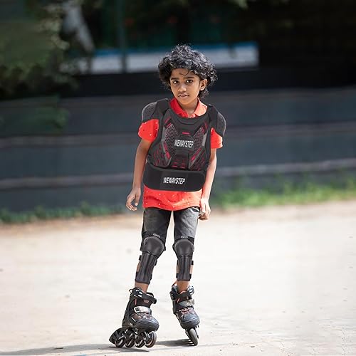 WEWAYSTEP KIDS DIRT BIKE ARMOR SET WITH CHEST PROTECTOR, KNEE ELBOW PADS FOR MOTOCROSS OFF-ROAD