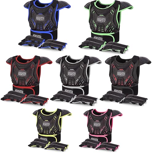 WEWAYSTEP KIDS DIRT BIKE ARMOR SET WITH CHEST PROTECTOR, KNEE ELBOW PADS FOR MOTOCROSS OFF-ROAD