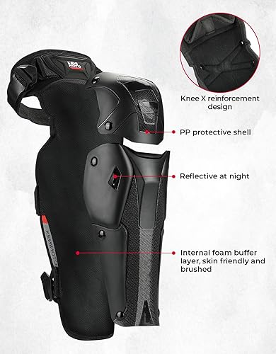 KEMIMOTO 4-PIECE MOTORCYCLE KNEE ELBOW PADS PROTECTIVE GEAR FOR MOTOCROSS RACING DIRT BIKE