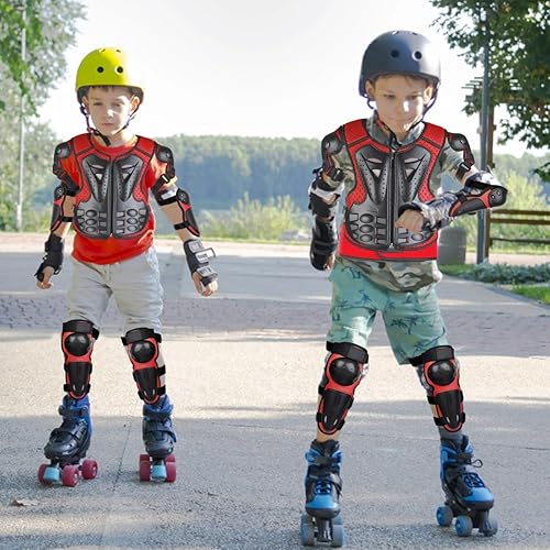 SPORTOKY KIDS 5-PIECE DIRT BIKE ARMOR SET YOUTH MOTOCROSS PROTECTIVE GEAR WITH PADS FOR ATV, SKATEBO