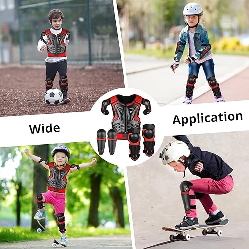 SPORTOKY KIDS 5-PIECE DIRT BIKE ARMOR SET YOUTH MOTOCROSS PROTECTIVE GEAR WITH PADS FOR ATV, SKATEBO