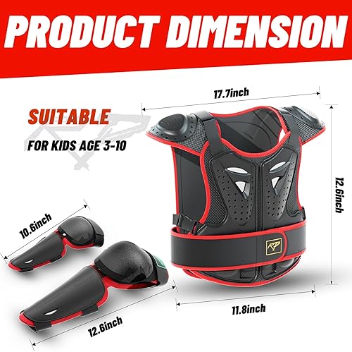 ROPPONGI YOUTH KIDS DIRT BIKE GEAR - PROTECTIVE MOTOCROSS ARMOR SUIT CHEST PROTECTOR FOR BOYS GIRLS