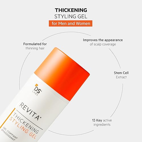 REVITA HAIR STYLING GEL FOR MEN MEDIUM HOLD, VOLUMIZING, THICKENING, 3.4 OZ