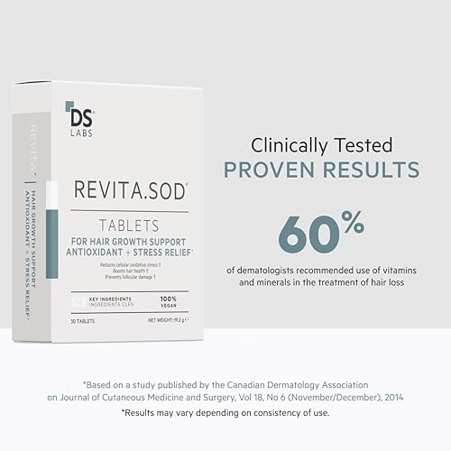 REVITA.SOD HAIR SUPPORT TABLETS ZINC, ASHWAGANDHA SOD FOR HAIR STRENGTH GROWTH