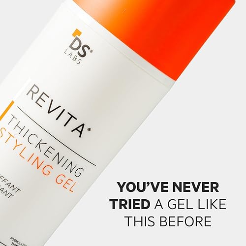 REVITA HAIR GEL FOR MEN - MEDIUM HOLD, VOLUMIZING, THICKENING, GINSENG CAFFEINE, 3.4 OZ