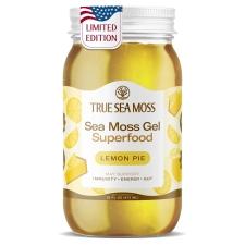 TRUESEAMOSS WILDCRAFTED IRISH SEA MOSS GEL LEMON PIE ORGANIC SUPERFOOD, MADE IN USA, 1 PACK