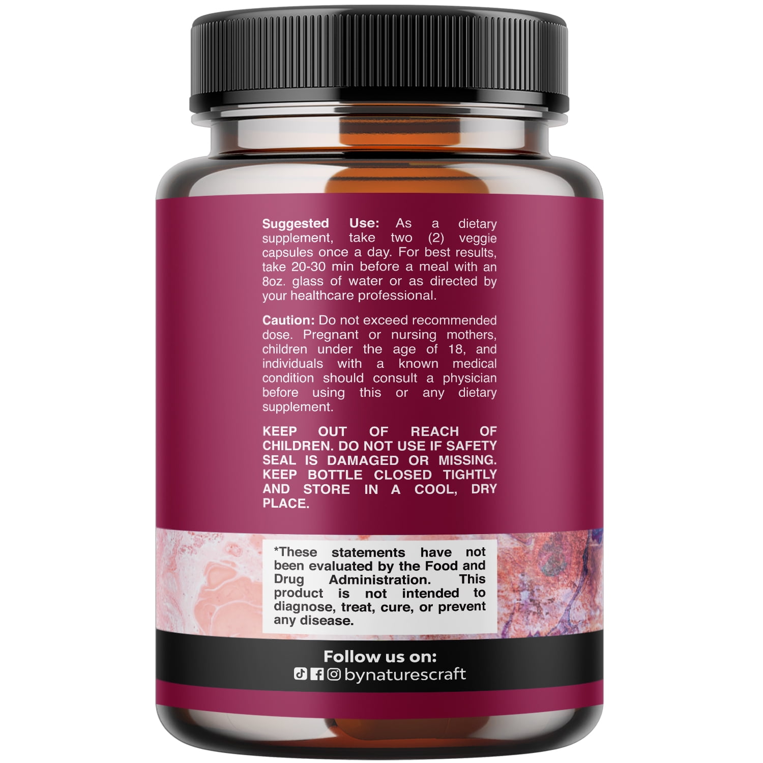 NATURES CRAFT D MANNOSE CRANBERRY CAPSULES FOR URINARY TRACT, KIDNEY LIVER SUPPORT WITH DANDELION EXTRACT