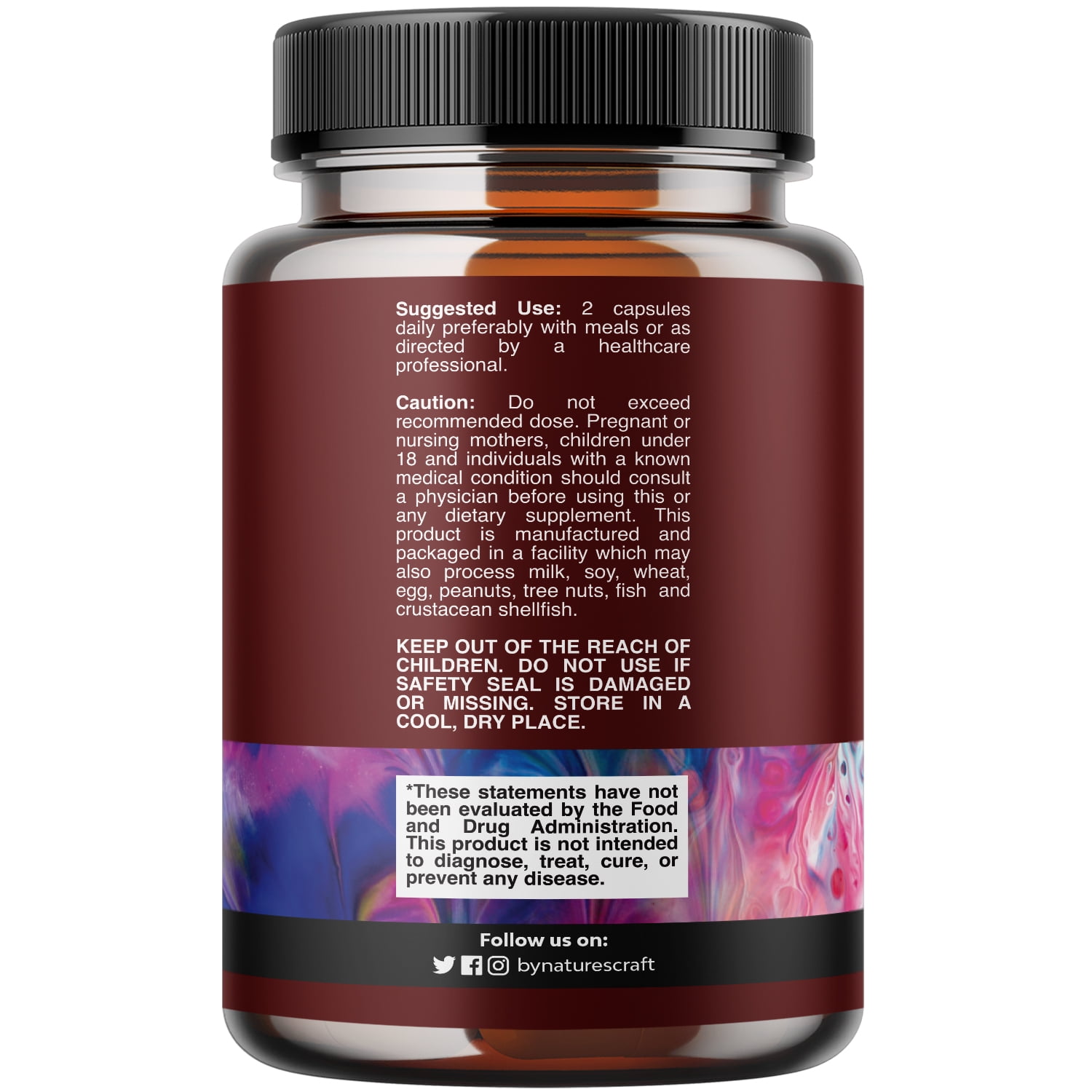 NATURES CRAFT HERBAL URIC ACID DETOX CAPSULES WITH TART CHERRY DAILY KIDNEY JOINT SUPPORT FOR MEN WOMEN