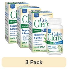 BODYGOLD COLON CLENZ 3-PACK DAILY DETOX REGULARITY SUPPORT WITH 9 HERBS PROBIOTICS, 75 CT