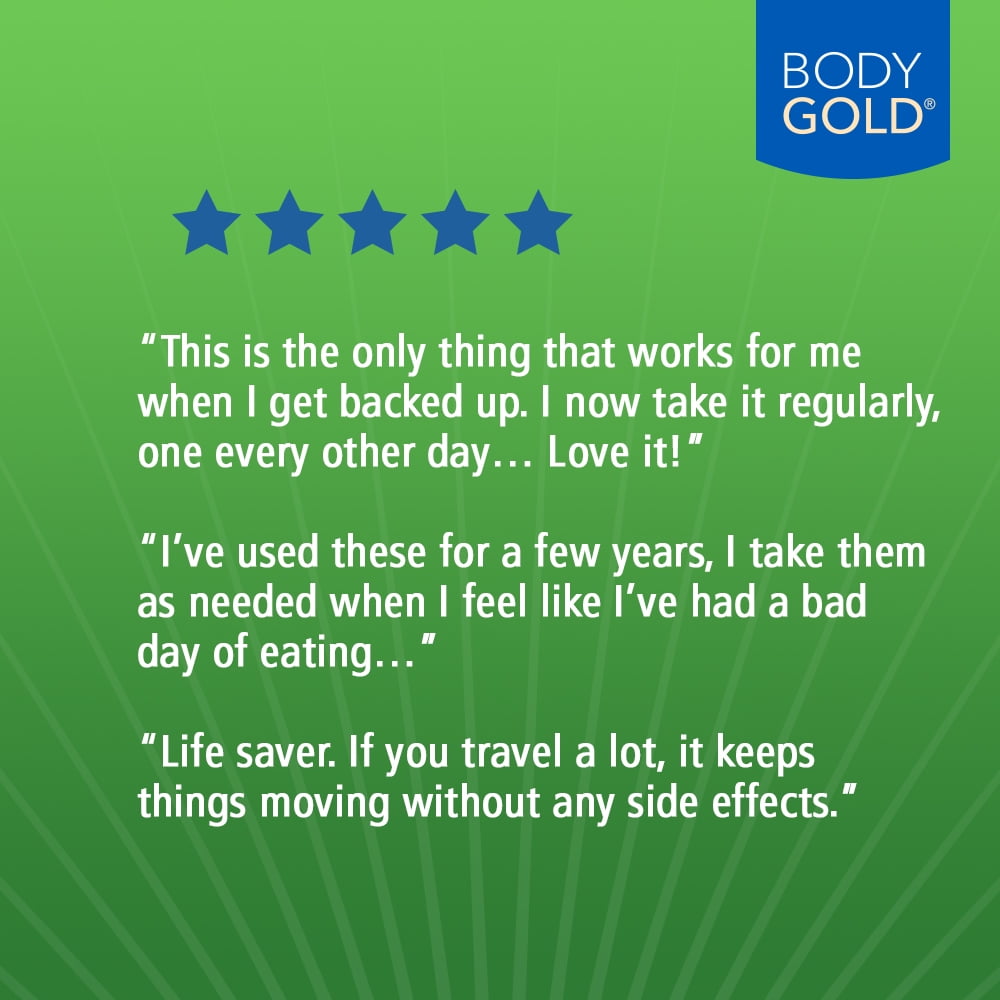 BODYGOLD COLON CLENZ 3-PACK DAILY DETOX REGULARITY SUPPORT WITH 9 HERBS PROBIOTICS, 75 CT