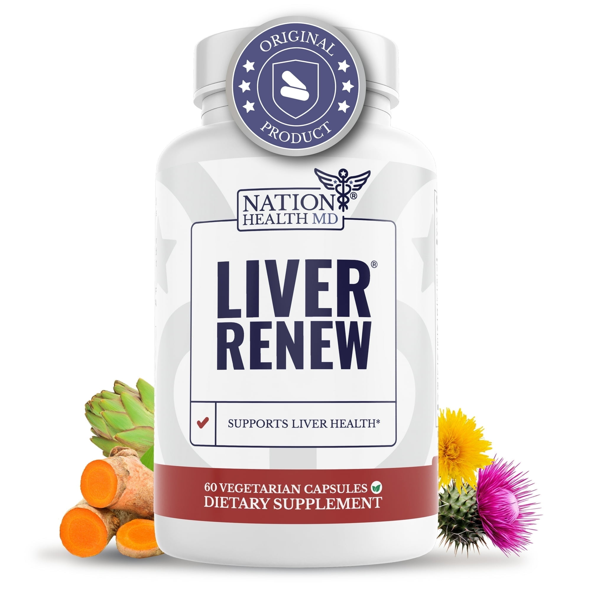 NATION HEALTH MD LIVER RENEW DETOX REPAIR SUPPLEMENT WITH ARTICHOKE LIVER SUPPORT BY NATION HEALTH MD