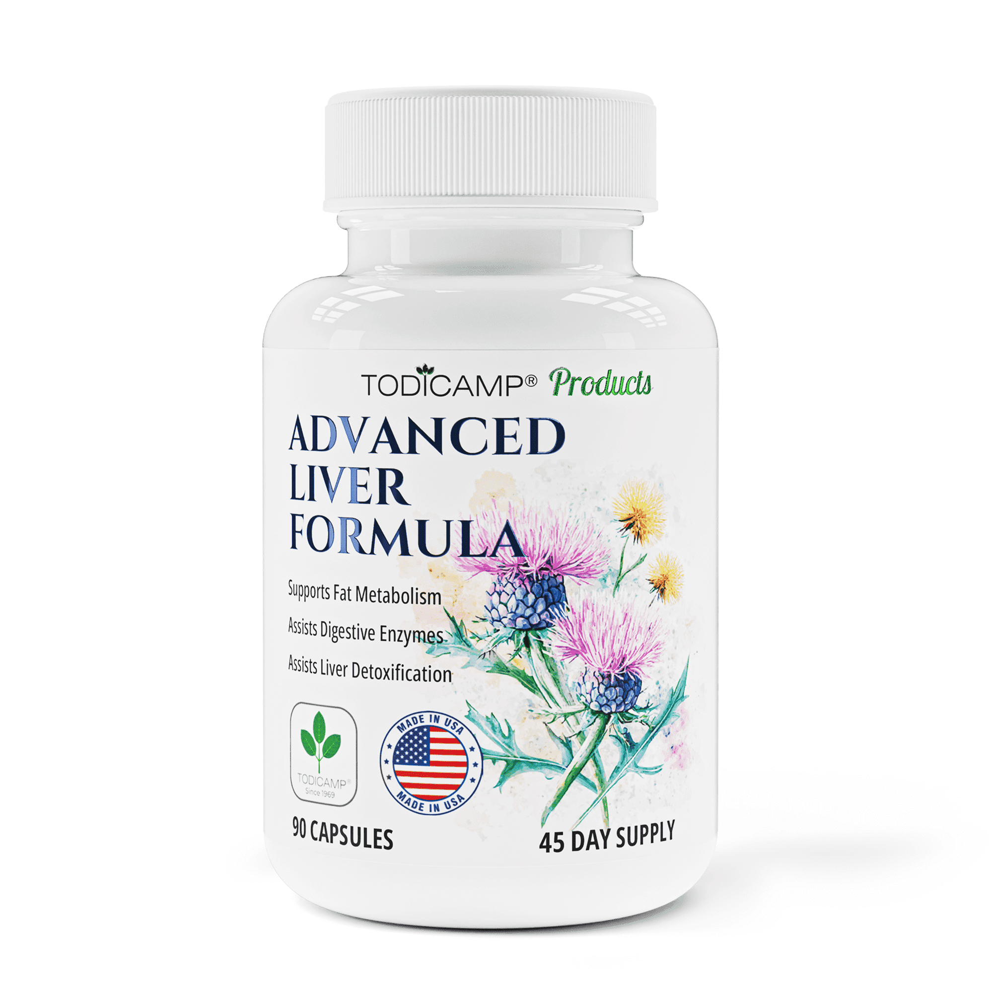 TODICAMP LIVER DETOX CAPSULES WITH MILK THISTLE, ARTICHOKE CHOLINE FOR LIVER HEALTH REPAIR
