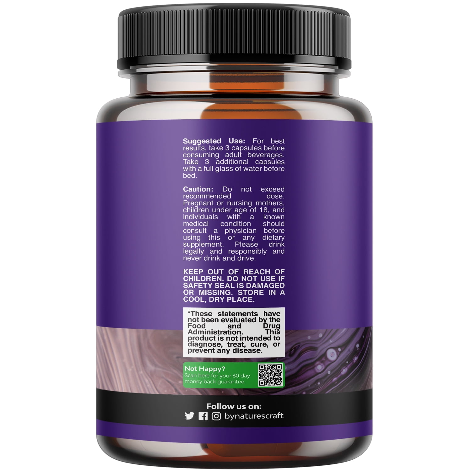 NATURES CRAFT NIGHTTIME LIVER DETOX HYDRATION PILLS WITH DHM, MILK THISTLE ELECTROLYTES FOR RECOVERY