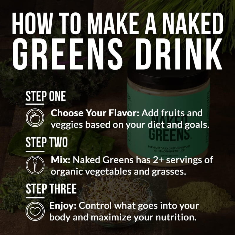 NAKED NUTRITION ORGANIC SUPER GREENS POWDER VEGAN, NON-GMO, PREBIOTIC PROBIOTIC, 35 SERVINGS