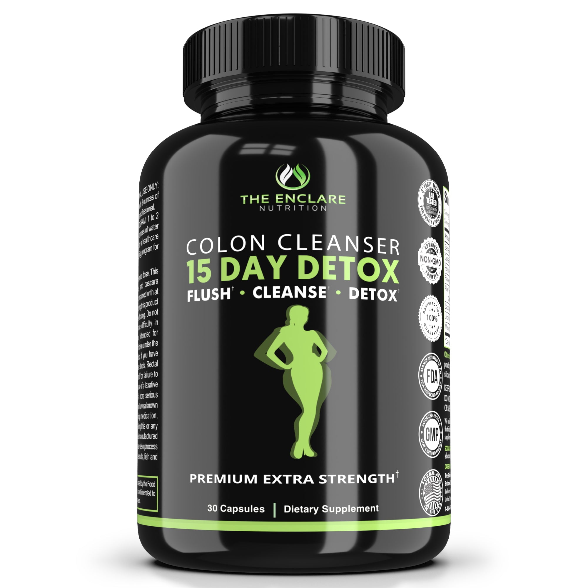 ENCLARE NUTRITION 15-DAY COLON CLEANSE DETOX 30CT WEIGHT LOSS METABOLISM BOOSTER SUPPLEMENT