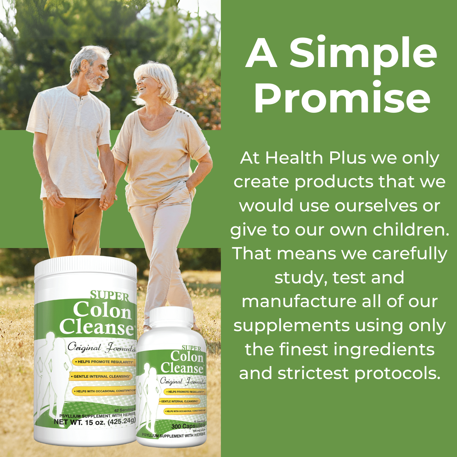 HEALTH PLUS SUPER COLON CLEANSE 15OZ POWDER, 42 SERVINGS NATURAL DETOX DIGESTIVE SUPPORT