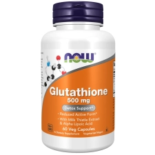 NOW SUPPLEMENTS GLUTATHIONE 500 MG WITH MILK THISTLE ALPHA LIPOIC ACID, 60 VEG CAPSULES