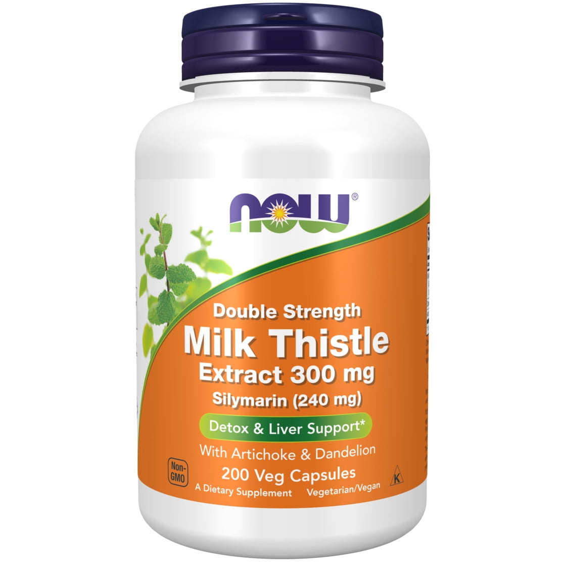 NOW SUPPLEMENTS MILK THISTLE 300MG WITH SILYMARIN 240MG, ARTICHOKE DANDELION, 200 VEG CAPS