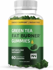 NOBI NUTRITION GREEN TEA FAT BURNER GUMMIES METABOLISM SUPPORT, 60 COUNT, WEIGHT LOSS AID