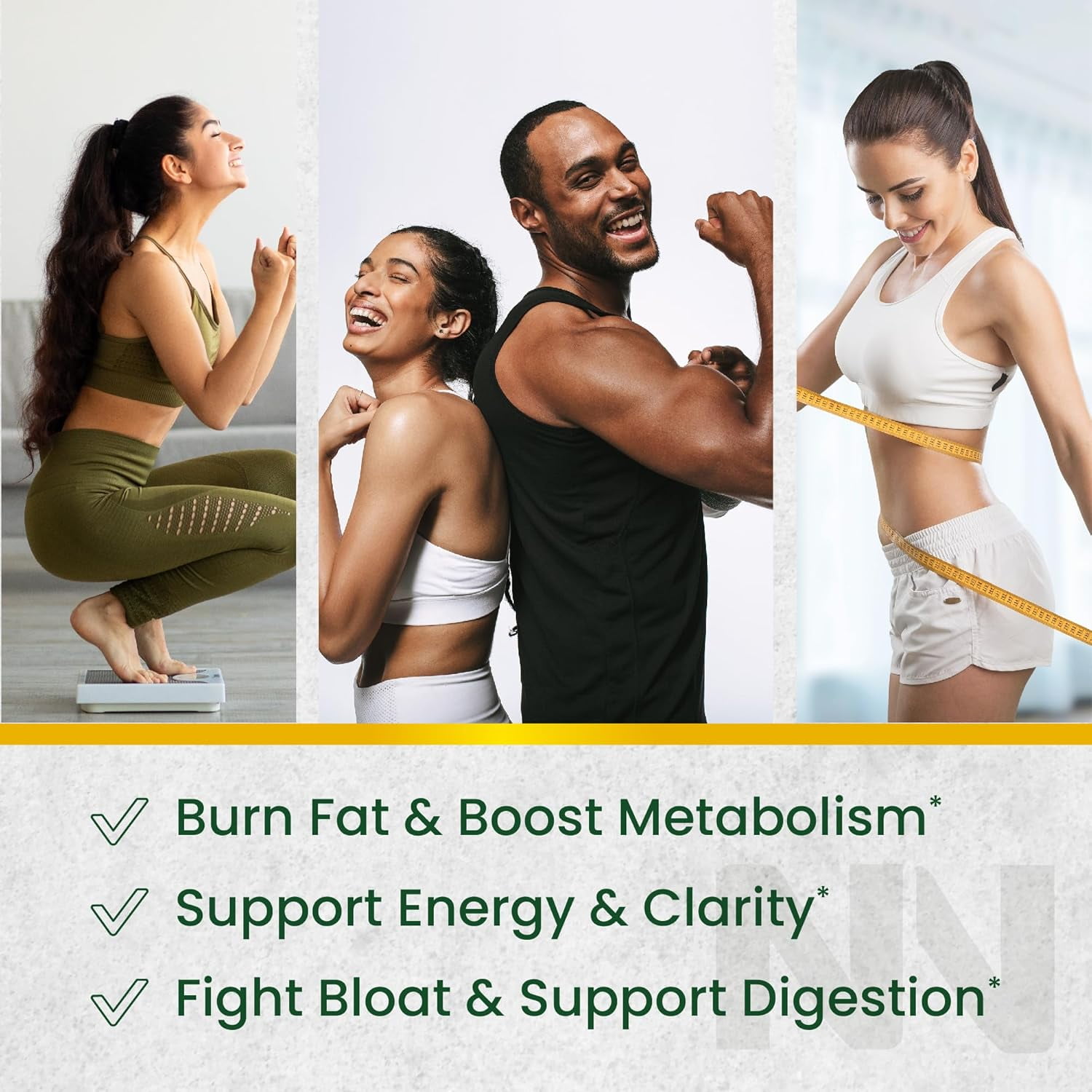 NOBI NUTRITION GREEN TEA FAT BURNER GUMMIES METABOLISM SUPPORT, 60 COUNT, WEIGHT LOSS AID