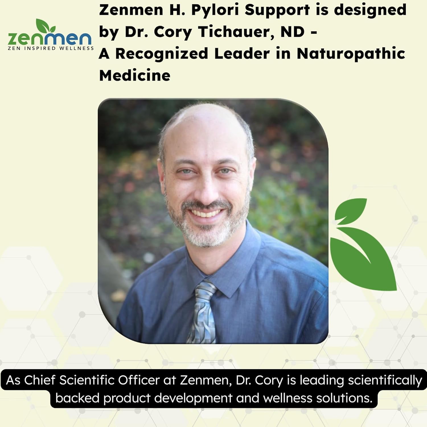 ZENMEN HERBAL GUT H. PYLORI SUPPORT WITH ZINC, 60 VEGAN CAPSULES, SUGAR-FREE, USA MADE