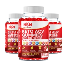 NUTRI NATION KETO ACV GUMMIES 1000MG WITH BHB SALTS 180 COUNT 3 BOTTLES