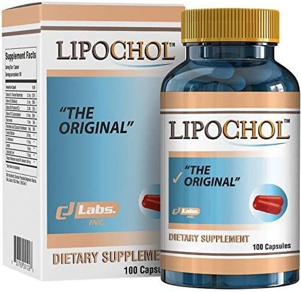 LIPOCHOL LIVER DETOX CLEANSE SUPPLEMENT WITH VITAMINS, 100 CAPSULES DAILY LIVER SUPPORT