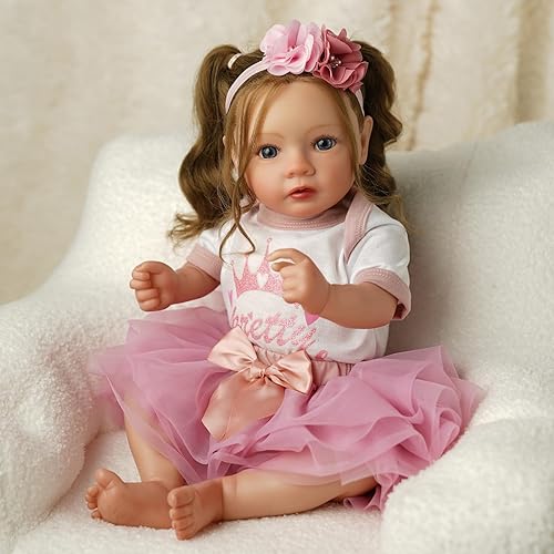 BABESIDE 3-PIECE REBORN BABY DOLL CLOTHES SET FOR 17-22 INCH DOLLS WITH SKIRT HEADBAND