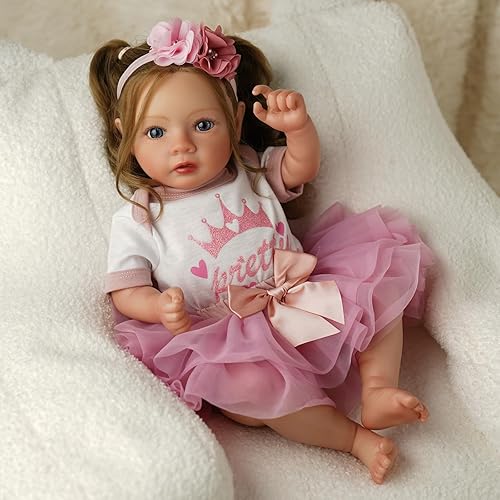 BABESIDE 3-PIECE REBORN BABY DOLL CLOTHES SET FOR 17-22 INCH DOLLS WITH SKIRT HEADBAND