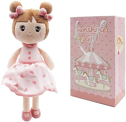 MAXSHOP 17 PLUSH BABY GIRL DOLL SUPER SOFT PINK STUFFED TOY WITH GIFT BOX