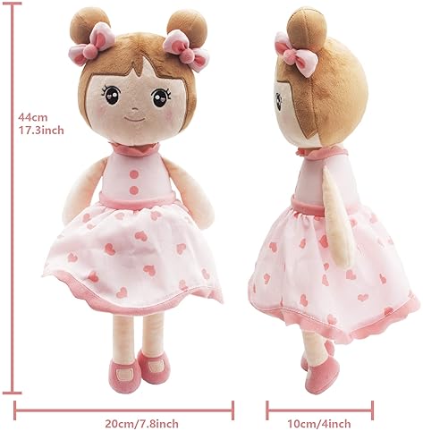MAXSHOP 17 PLUSH BABY GIRL DOLL SUPER SOFT PINK STUFFED TOY WITH GIFT BOX