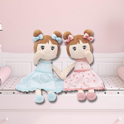 MAXSHOP 17 PLUSH BABY GIRL DOLL SUPER SOFT PINK STUFFED TOY WITH GIFT BOX