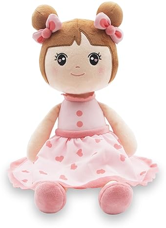 MAXSHOP 17 PLUSH BABY GIRL DOLL SUPER SOFT PINK STUFFED TOY WITH GIFT BOX