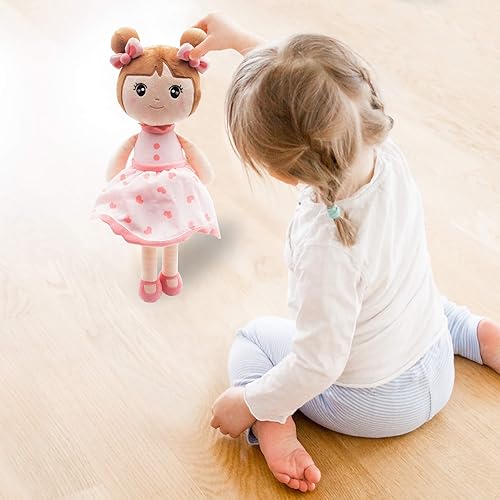 MAXSHOP 17 PLUSH BABY GIRL DOLL SUPER SOFT PINK STUFFED TOY WITH GIFT BOX