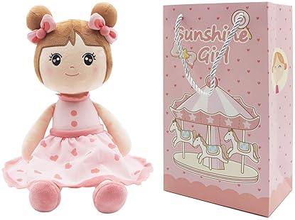 MAXSHOP 17 PLUSH BABY GIRL DOLL SUPER SOFT PINK STUFFED TOY WITH GIFT BOX
