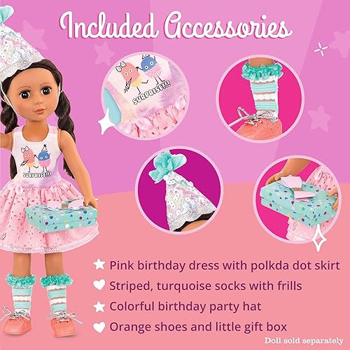 BRANFORD GLITTER GIRLS 14-INCH DELUXE BIRTHDAY PARTY DOLL OUTFIT TOYS CLOTHES FOR GIRLS 3 YEARS