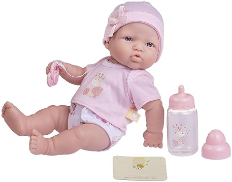 JC TOYS LA NEWBORN NURSERY 7-PIECE 12 LIFE-LIKE BABY DOLL GIFT SET WITH ACCESSORIES, PINK