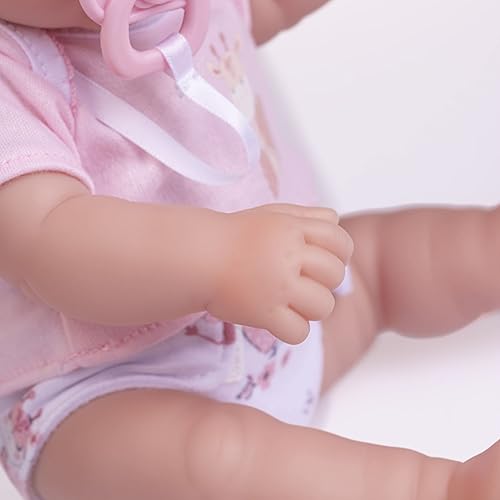 JC TOYS LA NEWBORN NURSERY 7-PIECE 12 LIFE-LIKE BABY DOLL GIFT SET WITH ACCESSORIES, PINK