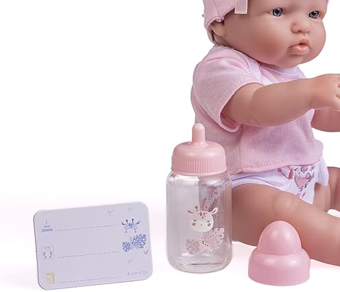 JC TOYS LA NEWBORN NURSERY 7-PIECE 12 LIFE-LIKE BABY DOLL GIFT SET WITH ACCESSORIES, PINK